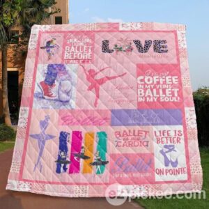 Ballet Is My Cardio Quilt Blanket Aa22  Quilt